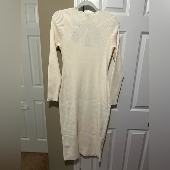 NWT Rag & Bone Ivory Bodycon Asher Ribbed dress - Picture 6 of 7